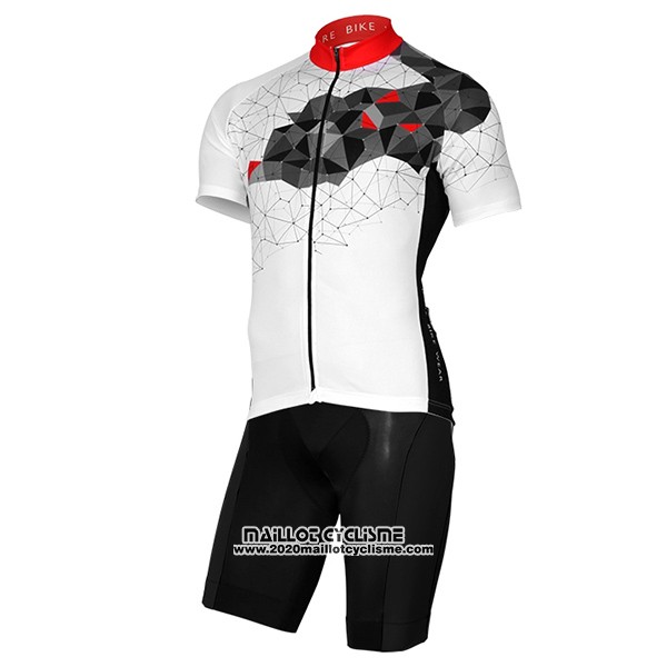 2017 Maillot Ciclismo Gore Bike Wear Power Mountain Blanc Manches Courtes et Cuissard